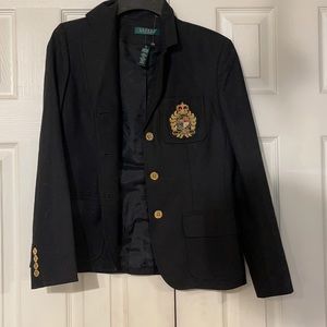 Lauren Ralph Lauren Black Blazer with Gold Buttons